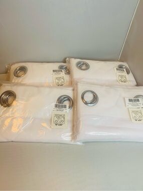 NICETOWN White Sheer Linen Curtains 70”x84”